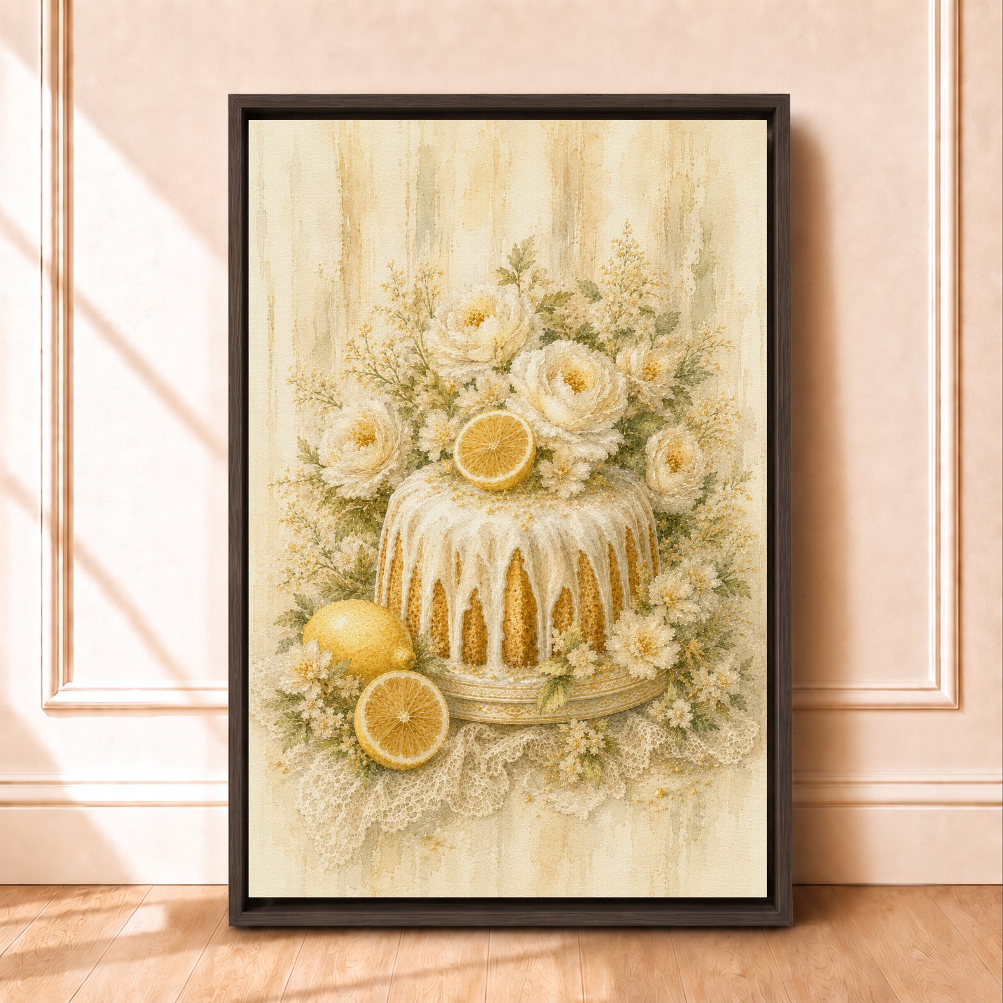 Lemon Cake Wall Art Framed