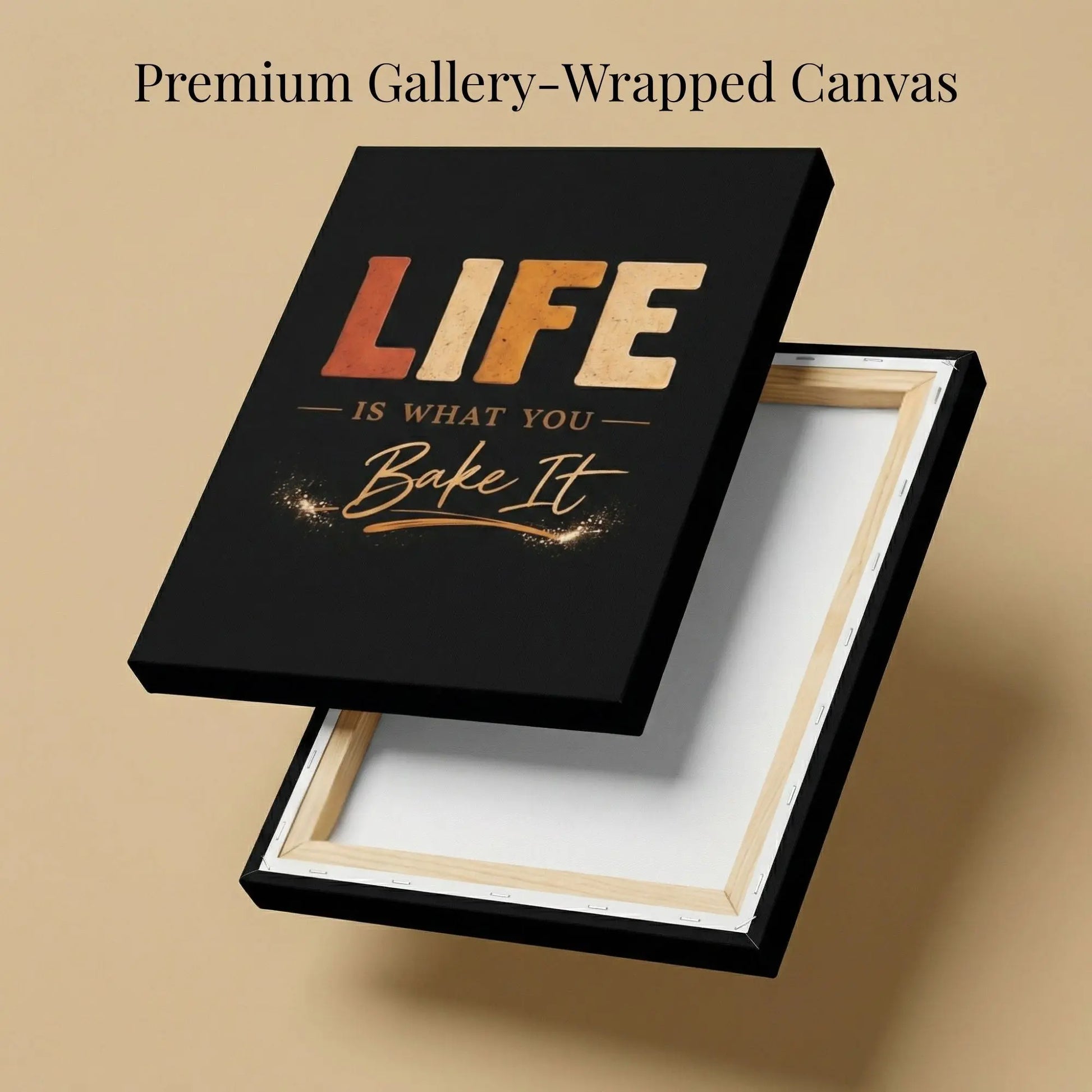 Life Is What You Bake It | Kitchen Wall Art Canvas