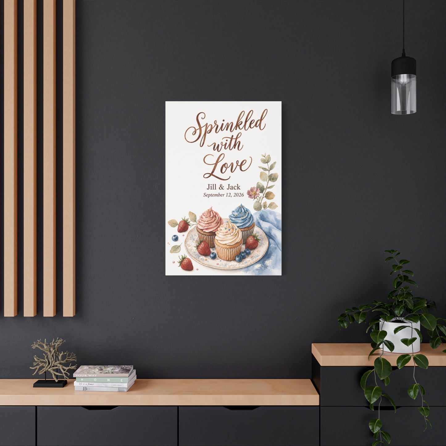 Personalized Wedding Kitchen Wall Art Canvas, Housewarming Gift Home Decor, Custom Couple Name Canvas, Bridal Shower Gift for Couples