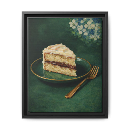 A Slice Worth Savoring Framed Kitchen Canvas Wall Art