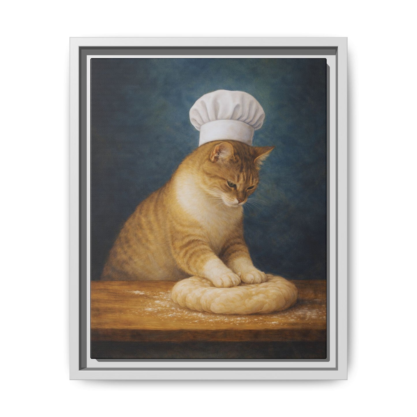 The Patient Little Baker Framed Kitchen Canvas Wall Art