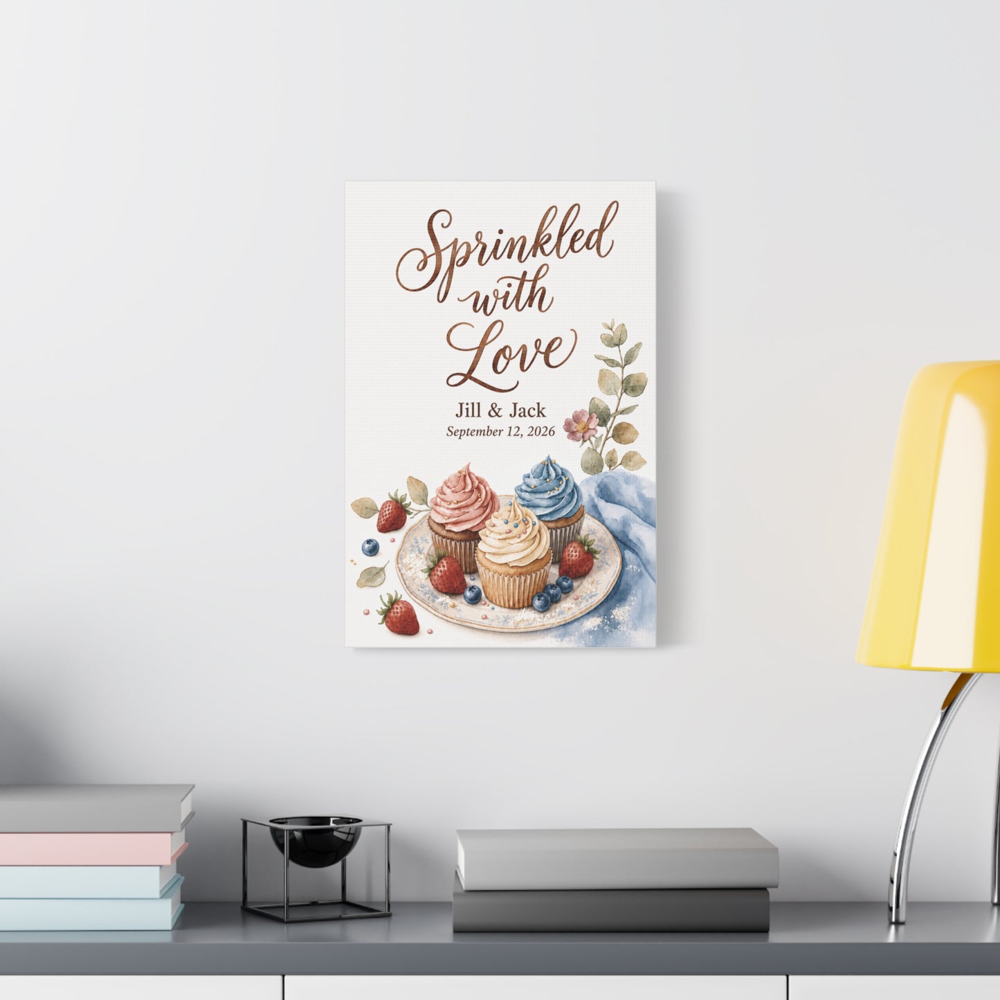 Personalized Wedding Kitchen Wall Art Canvas, Housewarming Gift Home Decor, Custom Couple Name Canvas, Bridal Shower Gift for Couples