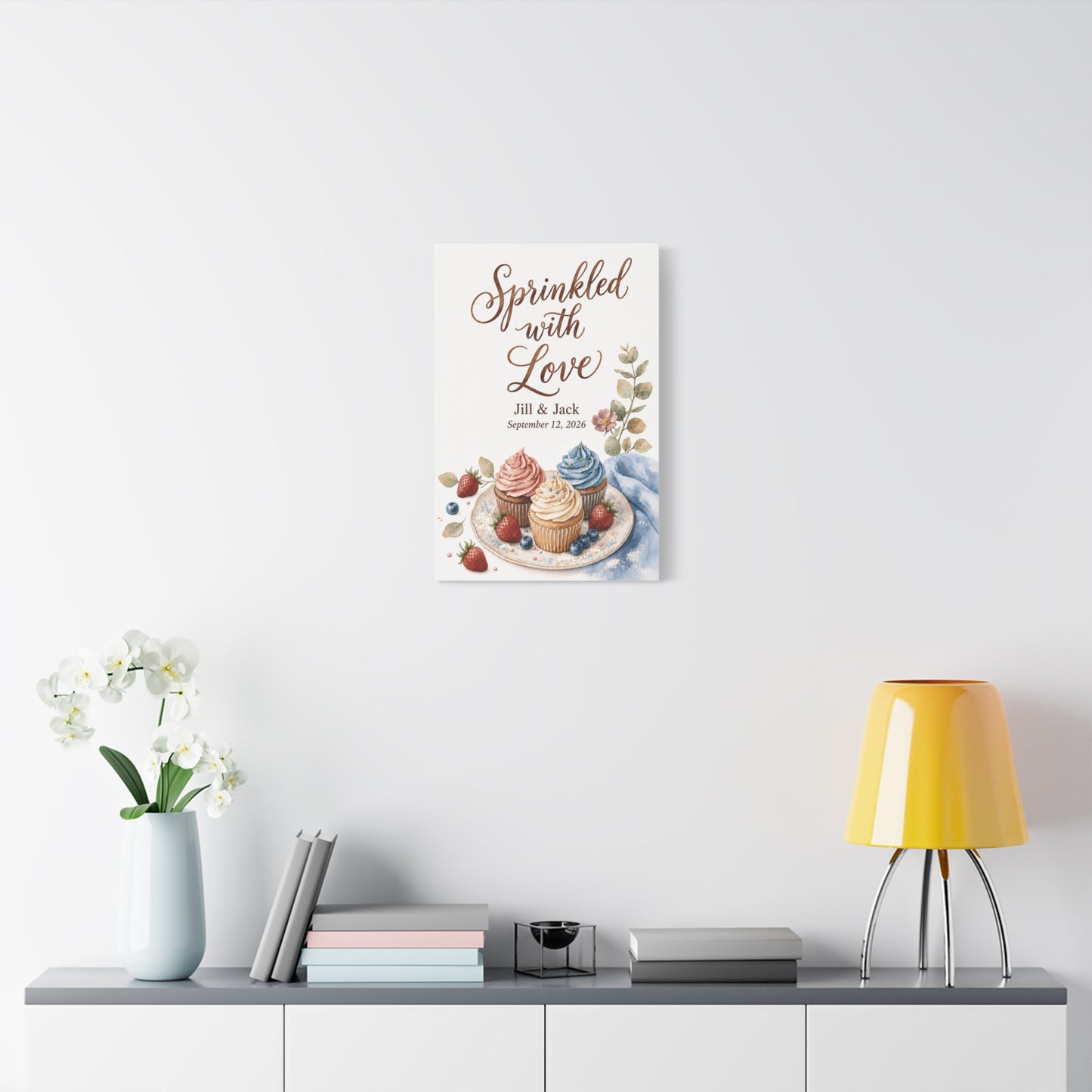 Personalized Wedding Kitchen Wall Art Canvas, Housewarming Gift Home Decor, Custom Couple Name Canvas, Bridal Shower Gift for Couples