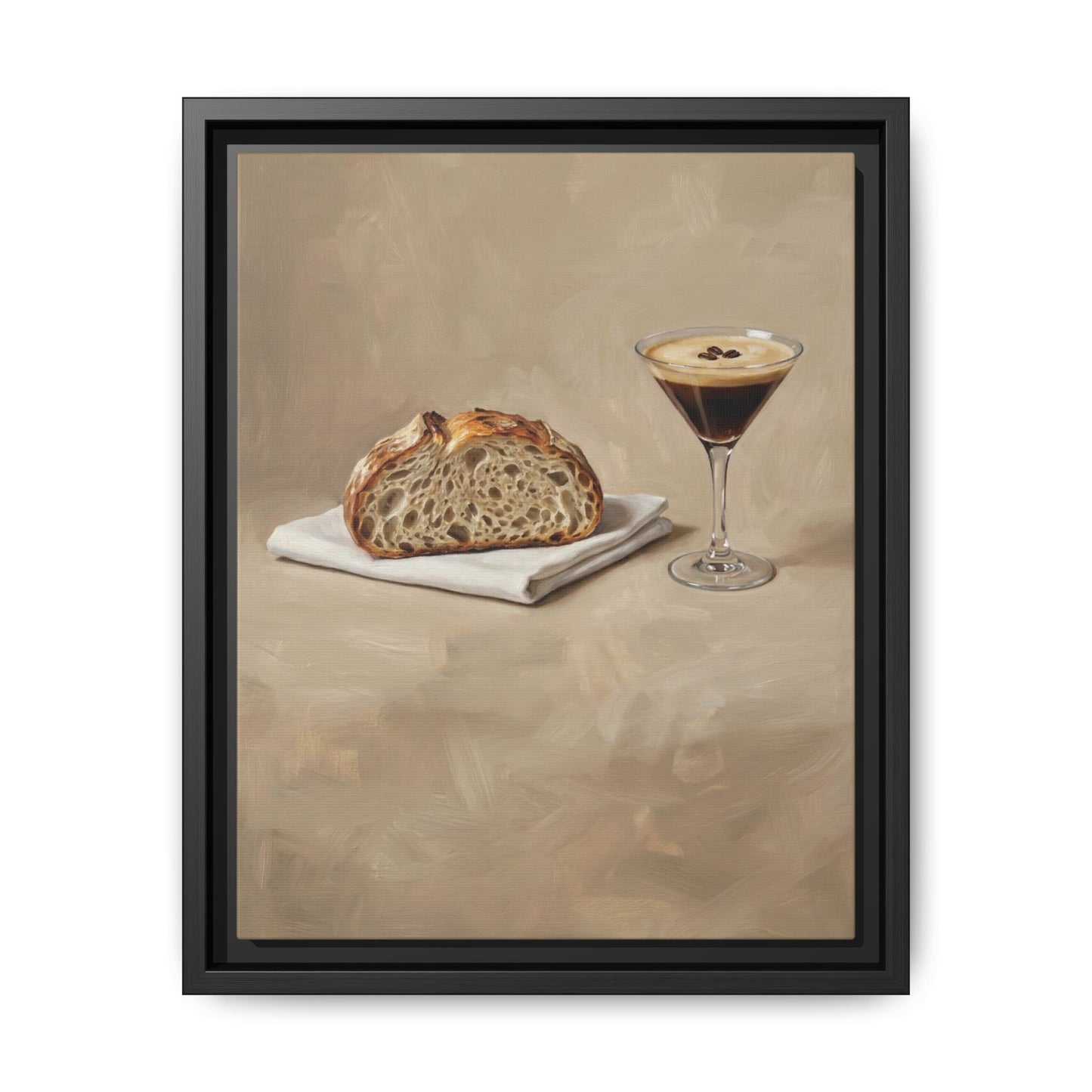 Sourdough & Espresso Framed Kitchen Canvas Wall Art