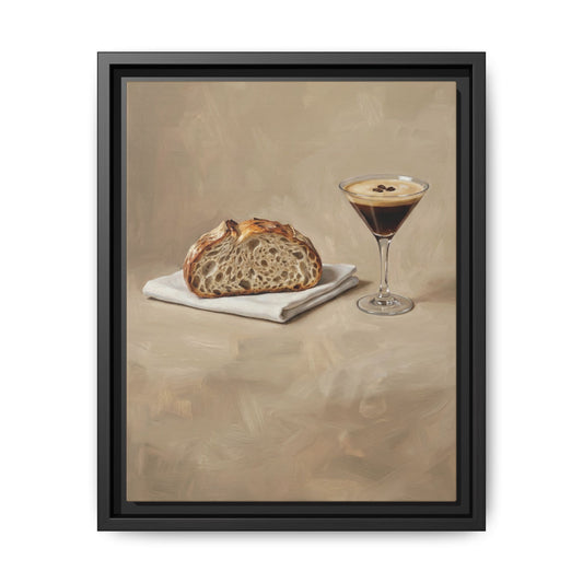 Sourdough & Espresso Framed Kitchen Canvas Wall Art