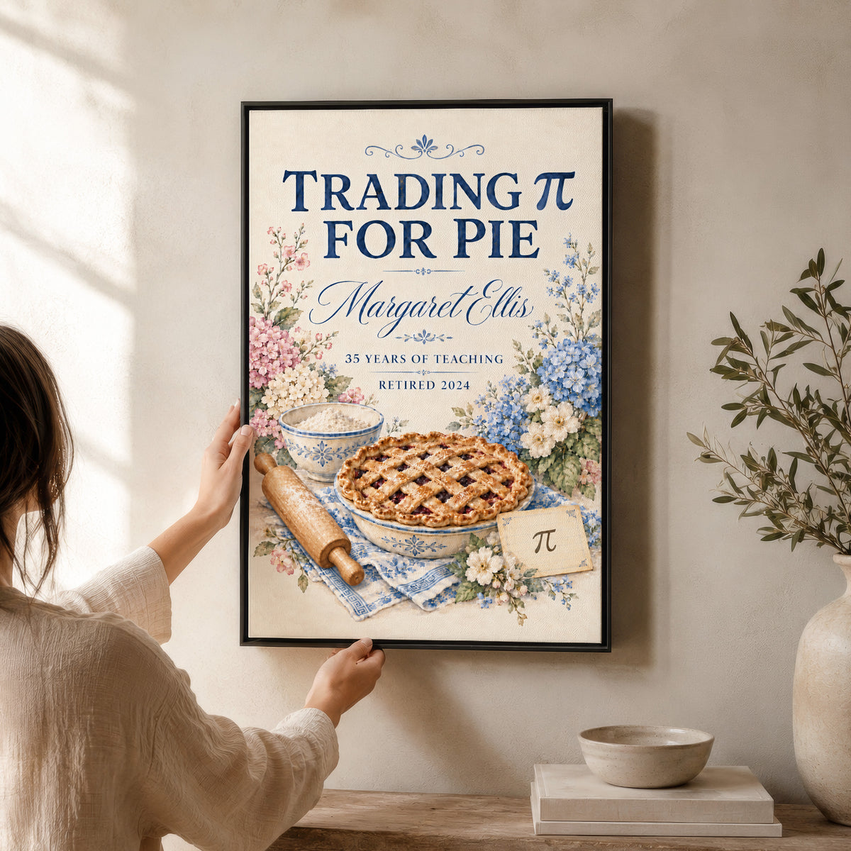 Personalized Wall Art | Trading Pi for Pie | Math Teacher Retirement