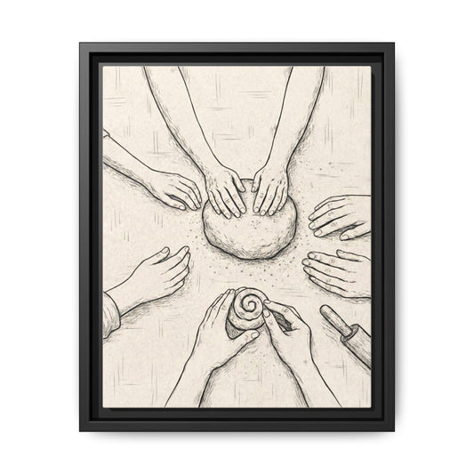 The Home Bakers’ Circle Framed Kitchen Wall Art Canvas