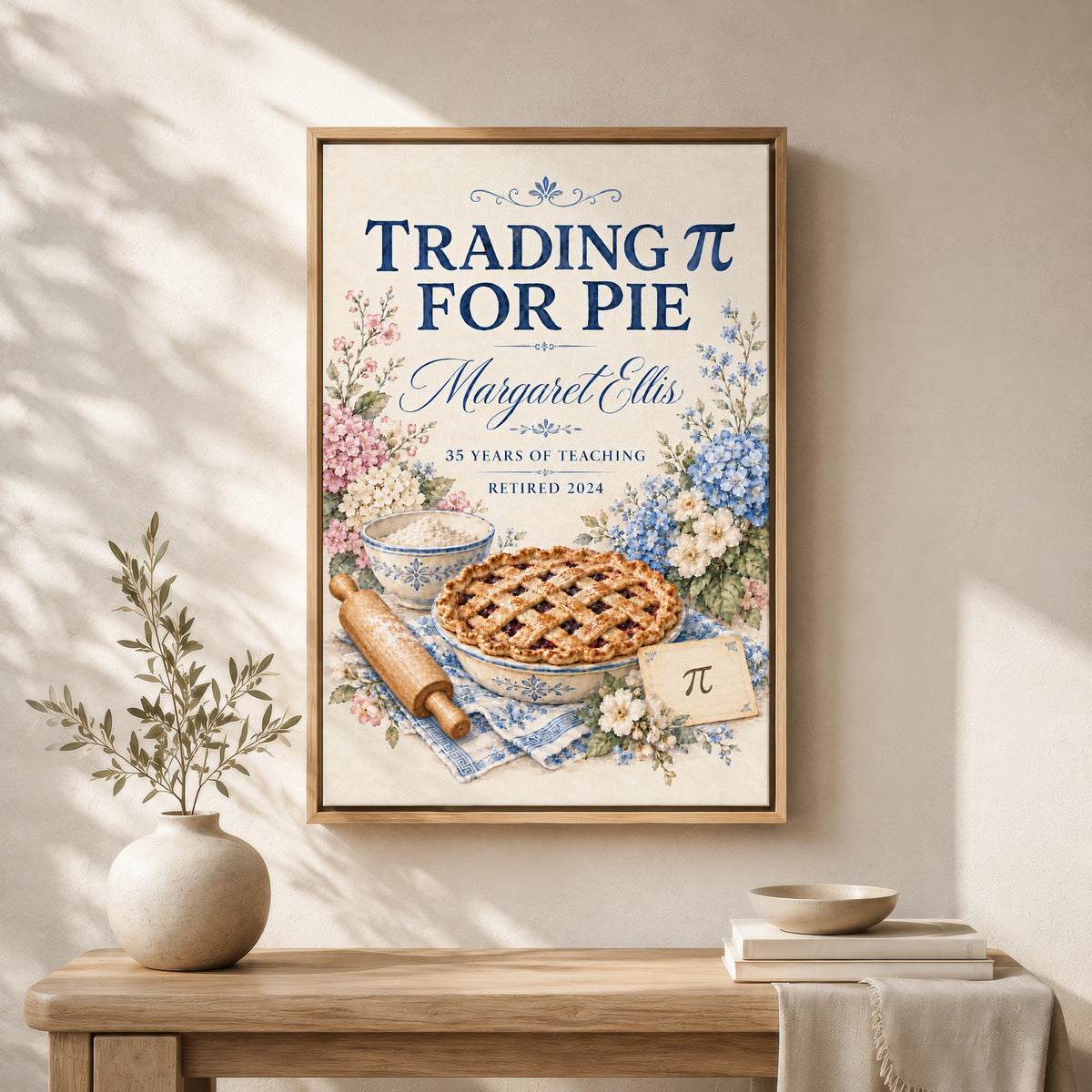 Personalized Wall Art | Trading Pi for Pie | Math Teacher Retirement