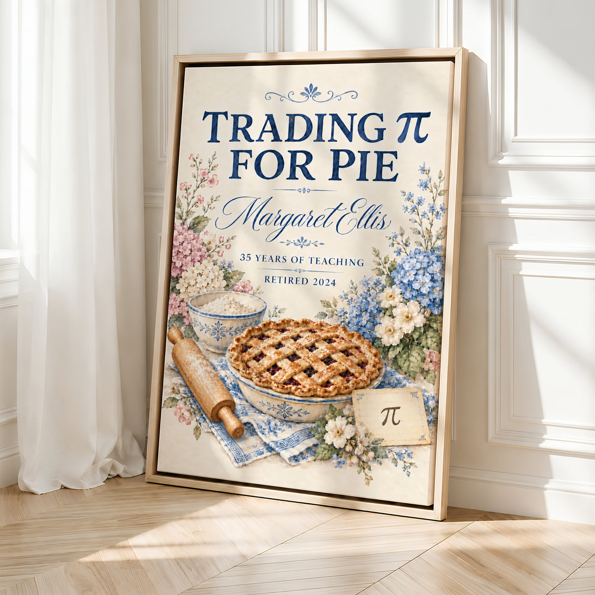 Personalized Wall Art | Trading Pi for Pie | Math Teacher Retirement