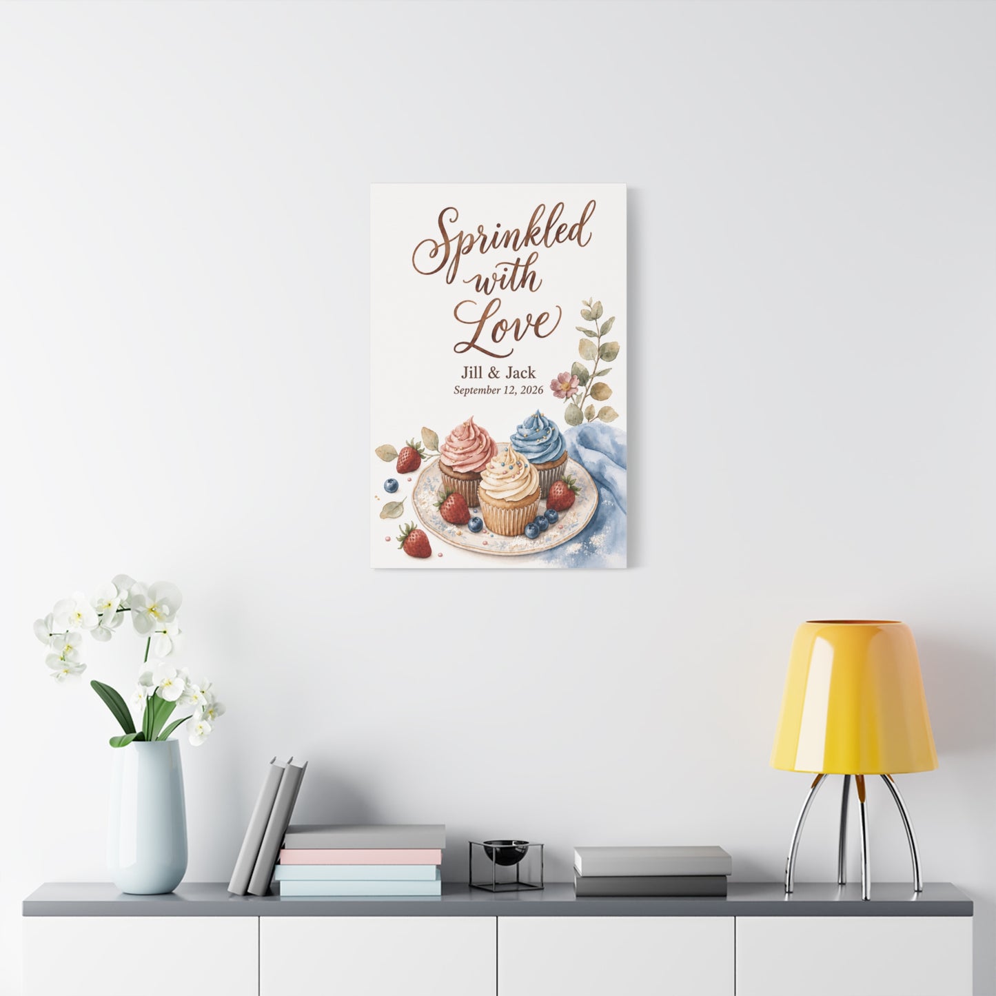 Personalized Wedding Kitchen Wall Art Canvas, Housewarming Gift Home Decor, Custom Couple Name Canvas, Bridal Shower Gift for Couples