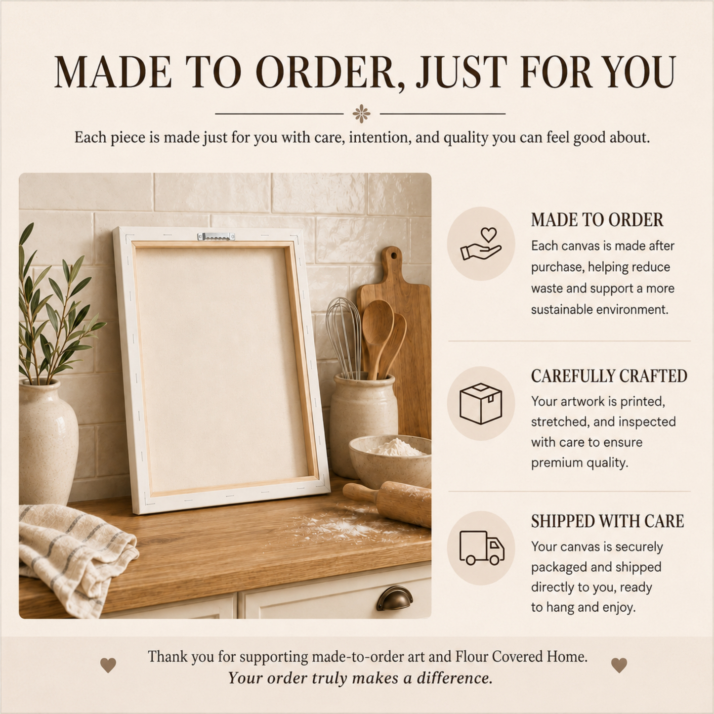 Good Ingredients Make Great Memories | Kitchen Wall Art Canvas