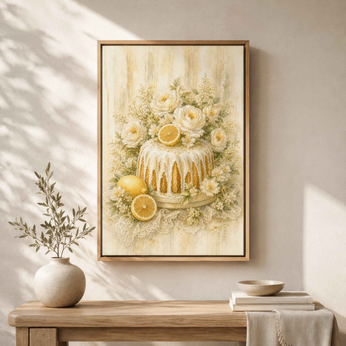 Lemon Cake Wall Art Framed