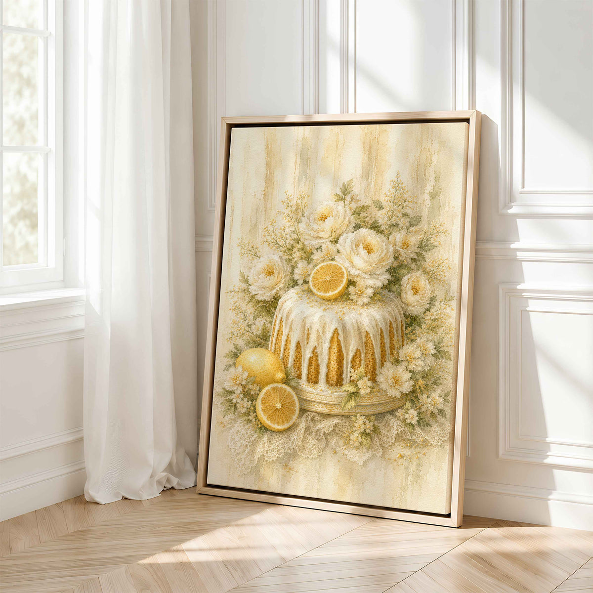 Lemon Cake Wall Art Framed