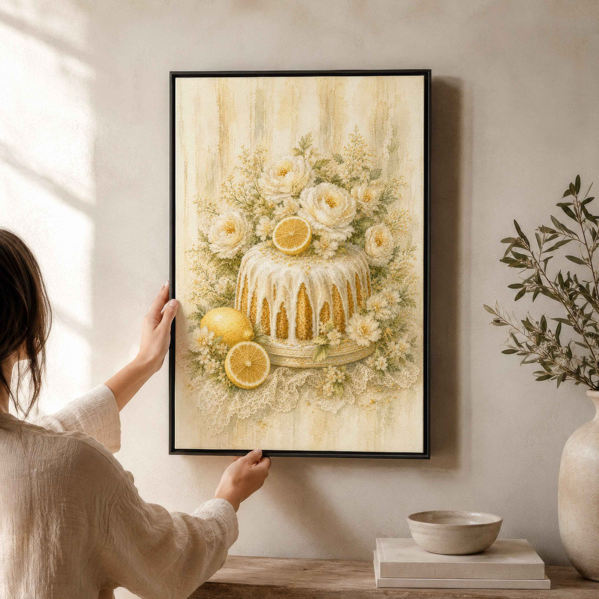 Lemon Cake Wall Art Framed