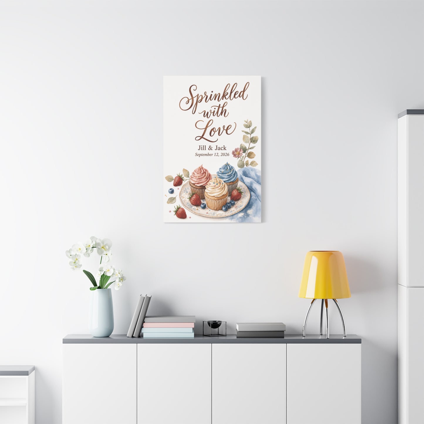 Personalized Wedding Kitchen Wall Art Canvas, Housewarming Gift Home Decor, Custom Couple Name Canvas, Bridal Shower Gift for Couples