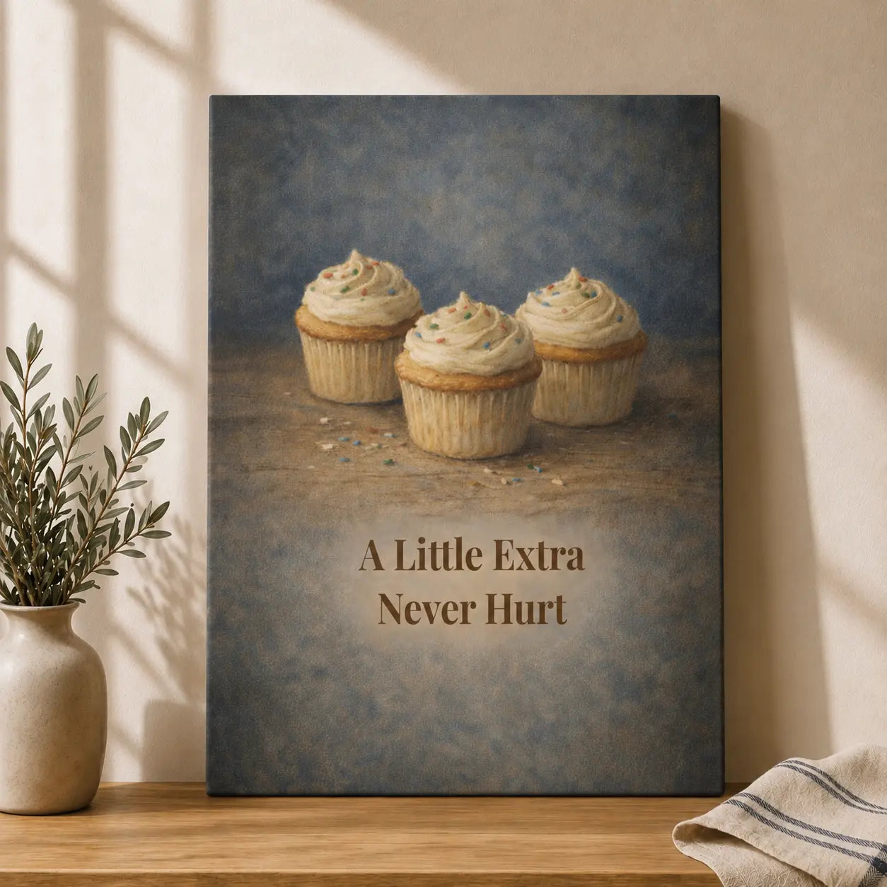 A Little Extra Never Hurt | Kitchen Wall Art Canvas