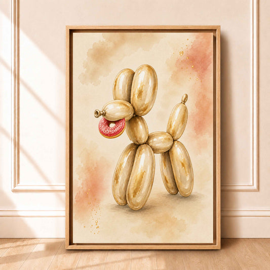 Balloon Dog Wall Art | Framed Bakery Art Print Canvas