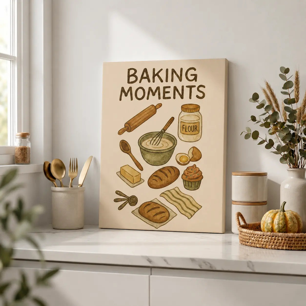 Baking Moments | Kitchen Wall Art Canvas