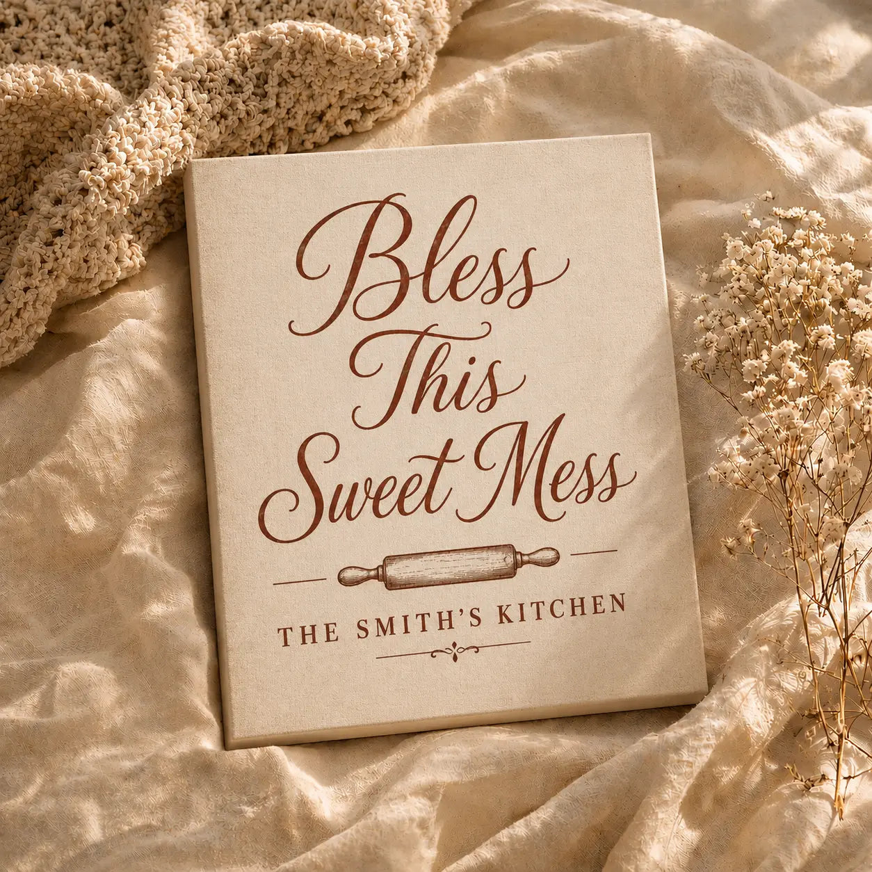 Bless This Sweet Mess | Personalized Kitchen Wall Art