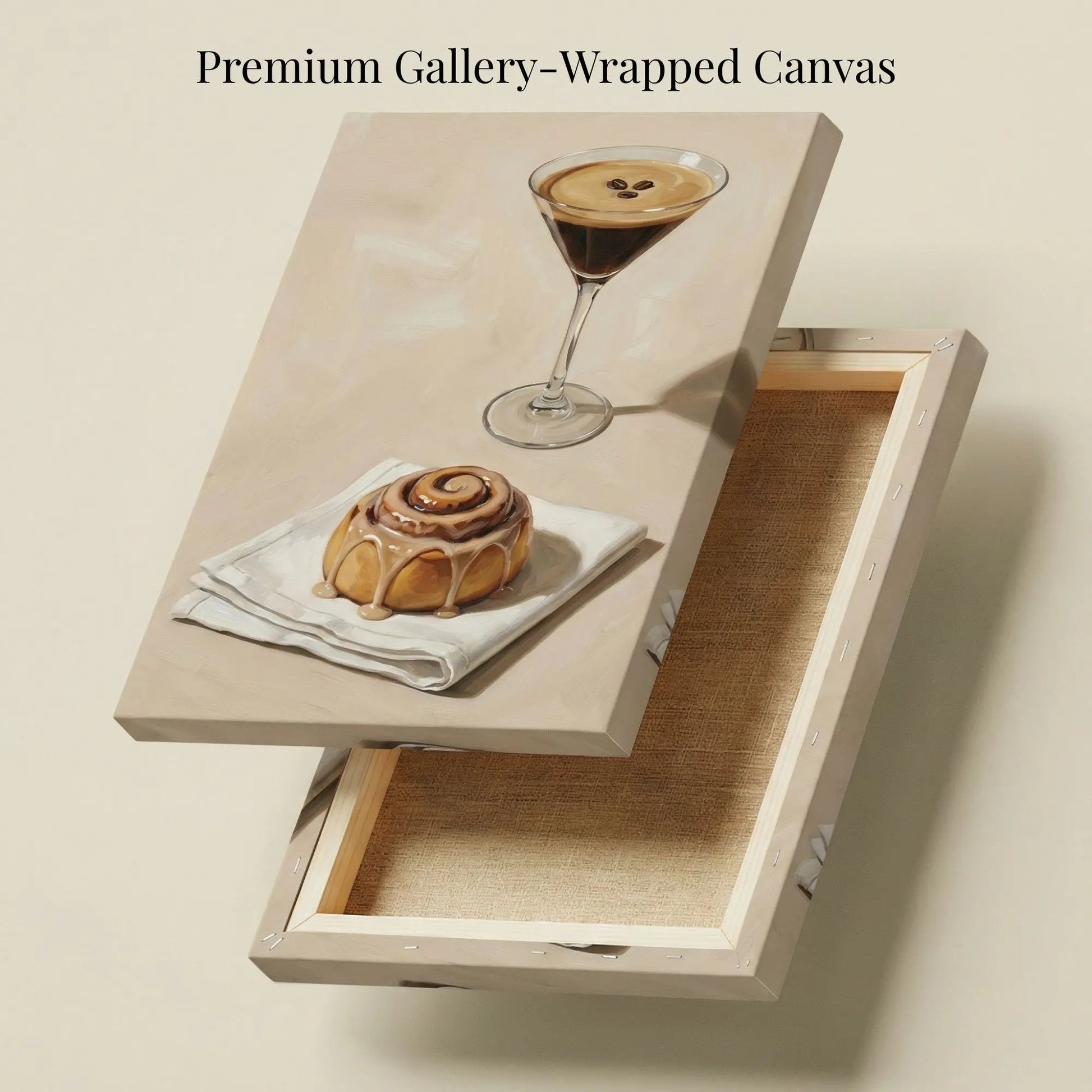 Cinnamon Roll & Espresso | Kitchen Wall Art Canvas