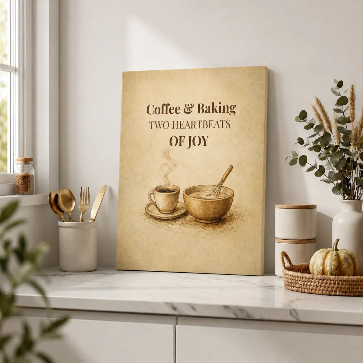 Coffee & Baking | Kitchen Wall Art Canvas