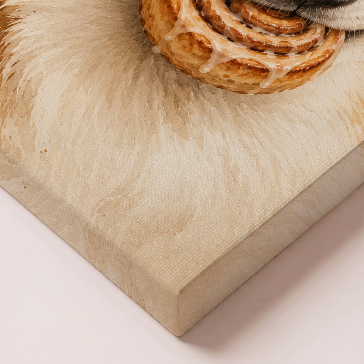 Corgi Wall Art with Cinnamon Roll | Kitchen Wall Art Canvas