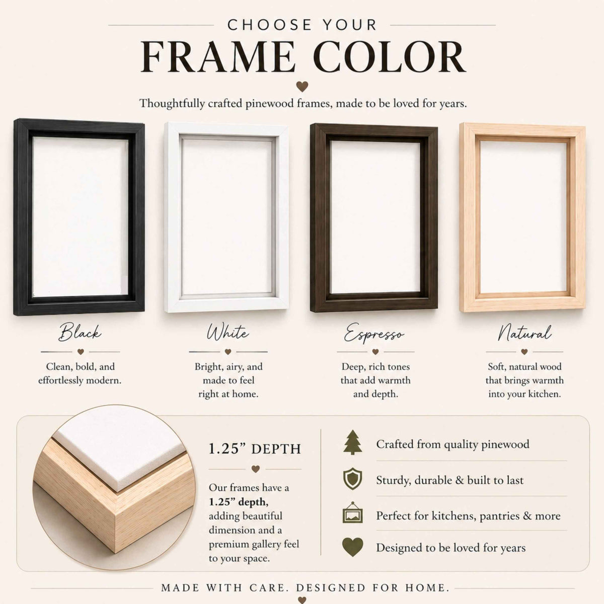 Framed Black Kitchen Wall Art Canvas | Woman with Honey Dipper