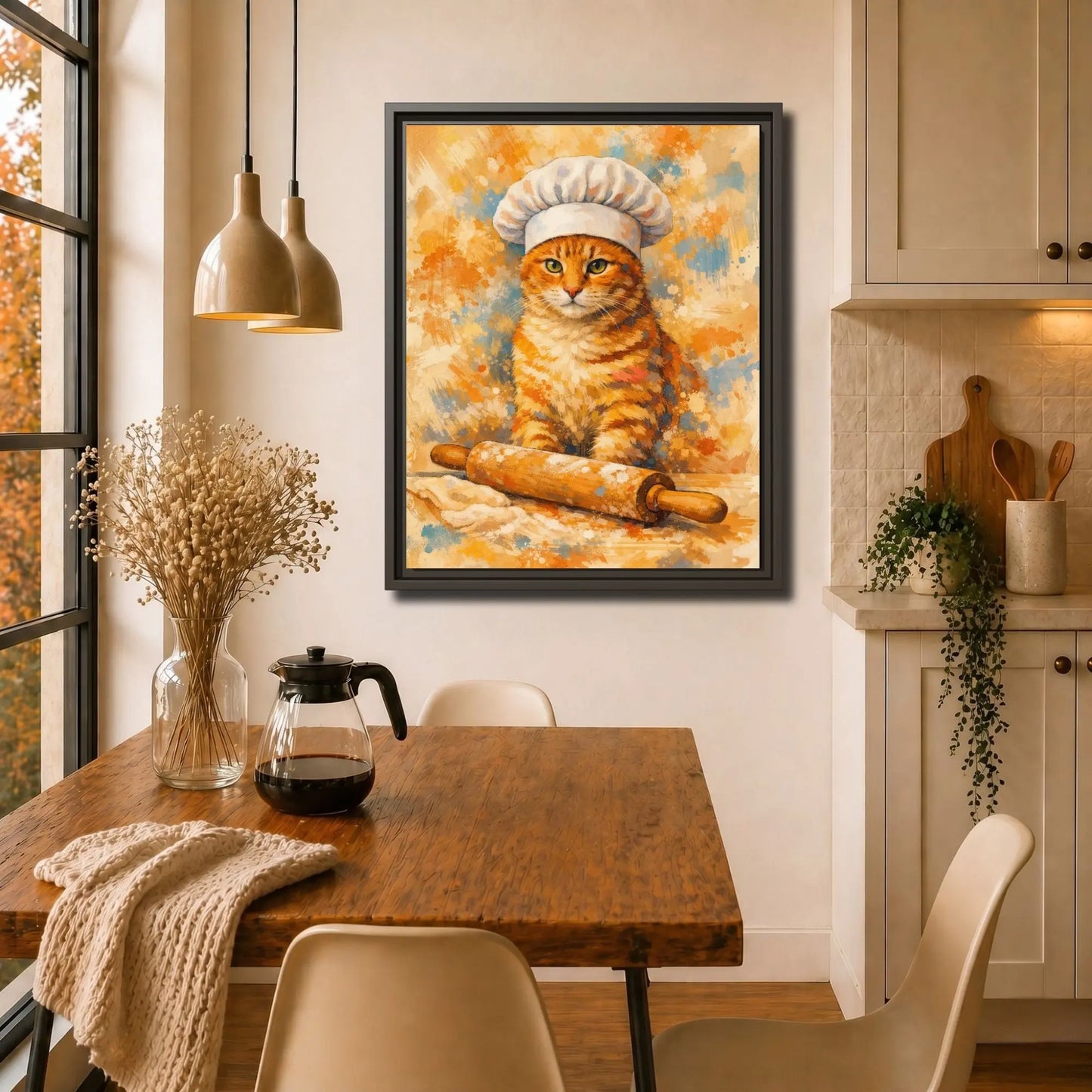 Tabby Baker | Framed Kitchen Wall Art Canvas