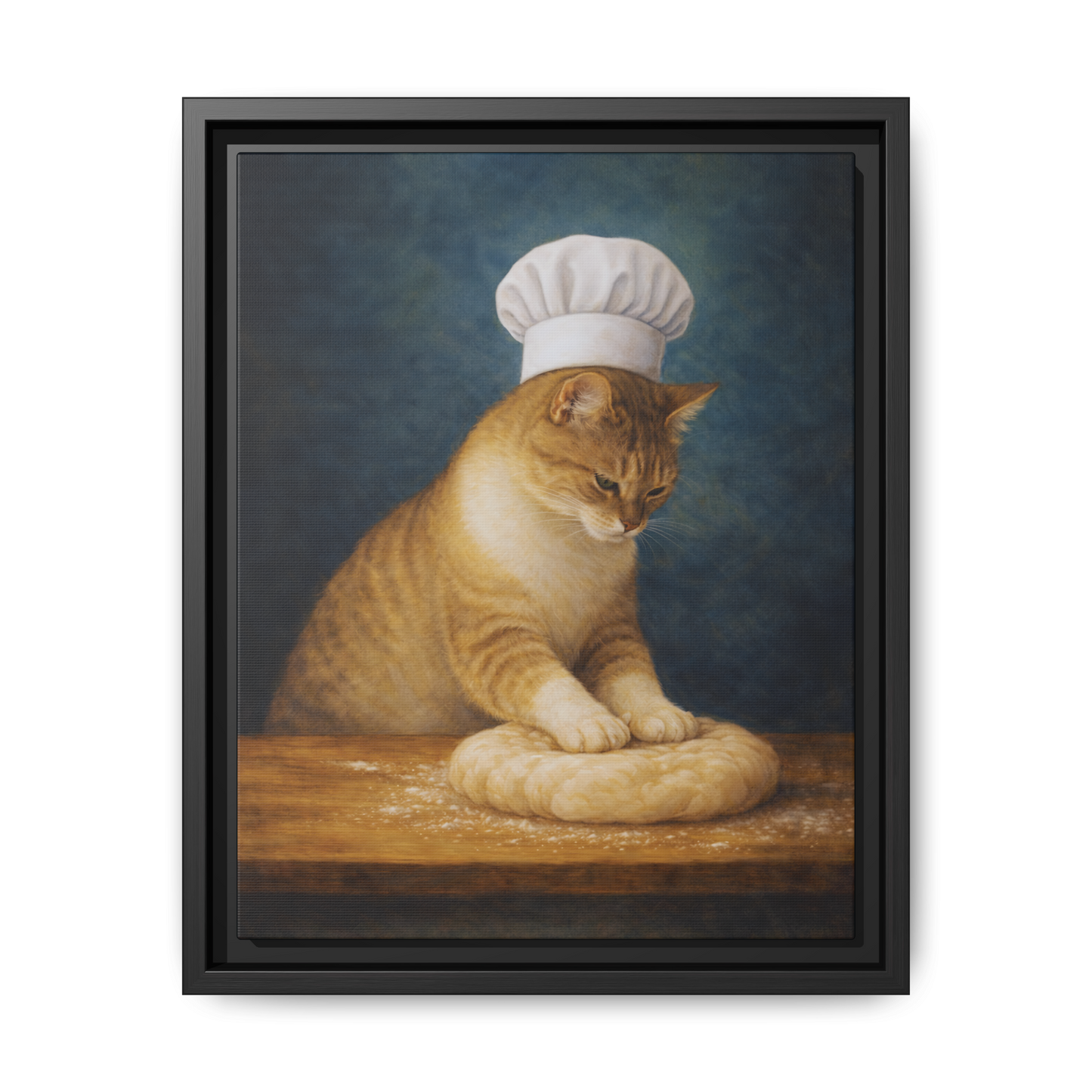 The Patient Little Baker Framed Kitchen Canvas Wall Art