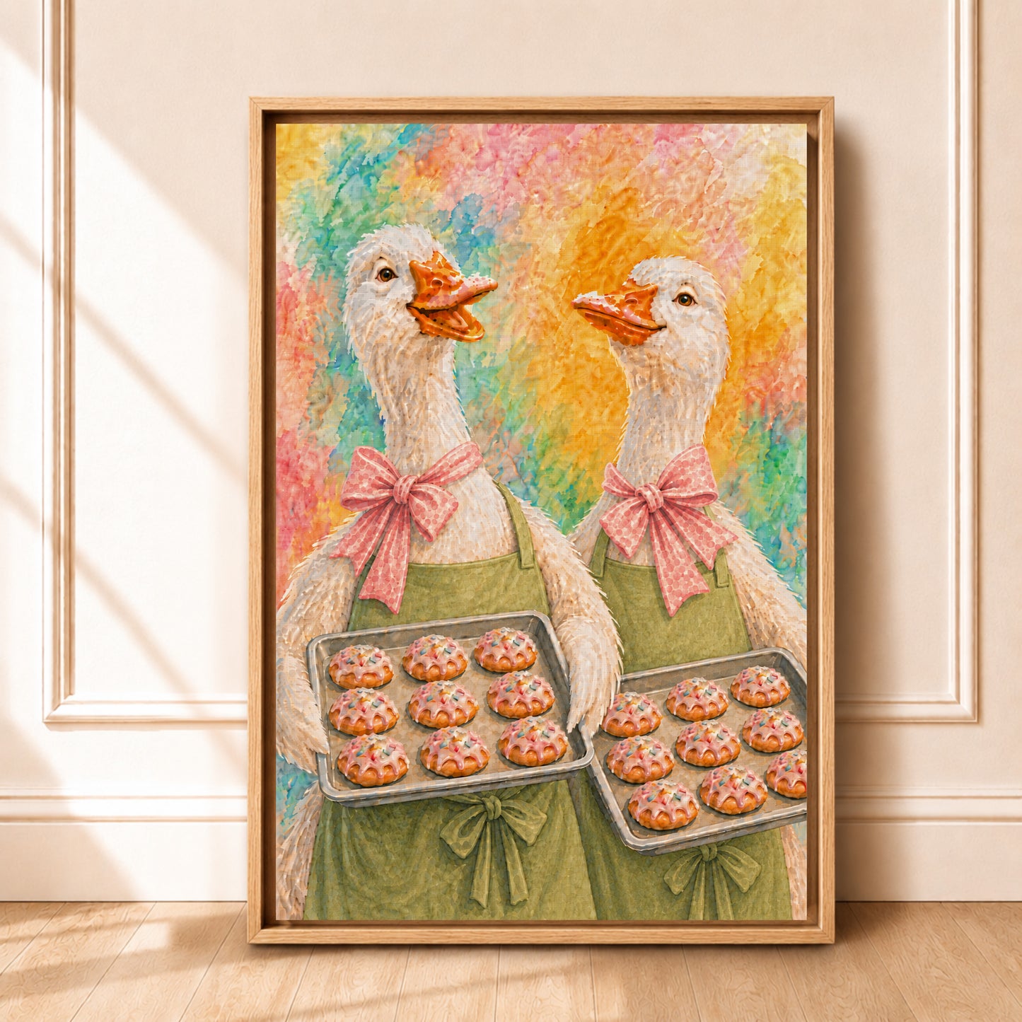 Goose Painting Canvas | Framed Cookie Wall Art