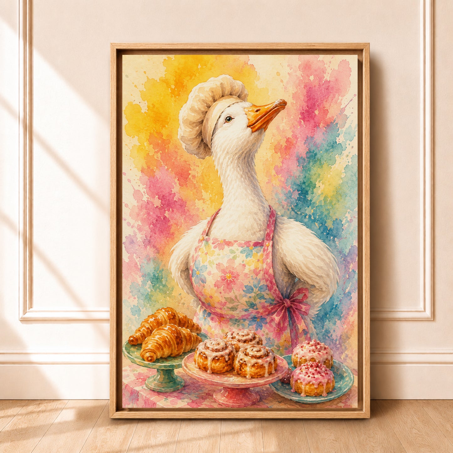 Goose Painting | Framed Bakery Art Print Canvas