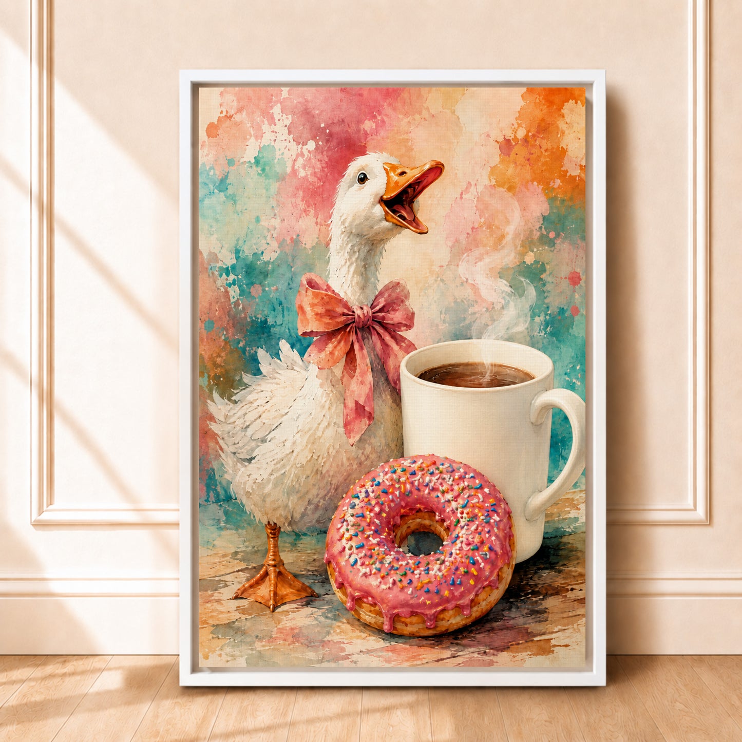 Goose Painting | Framed Coffee Bar Wall Art Canvas