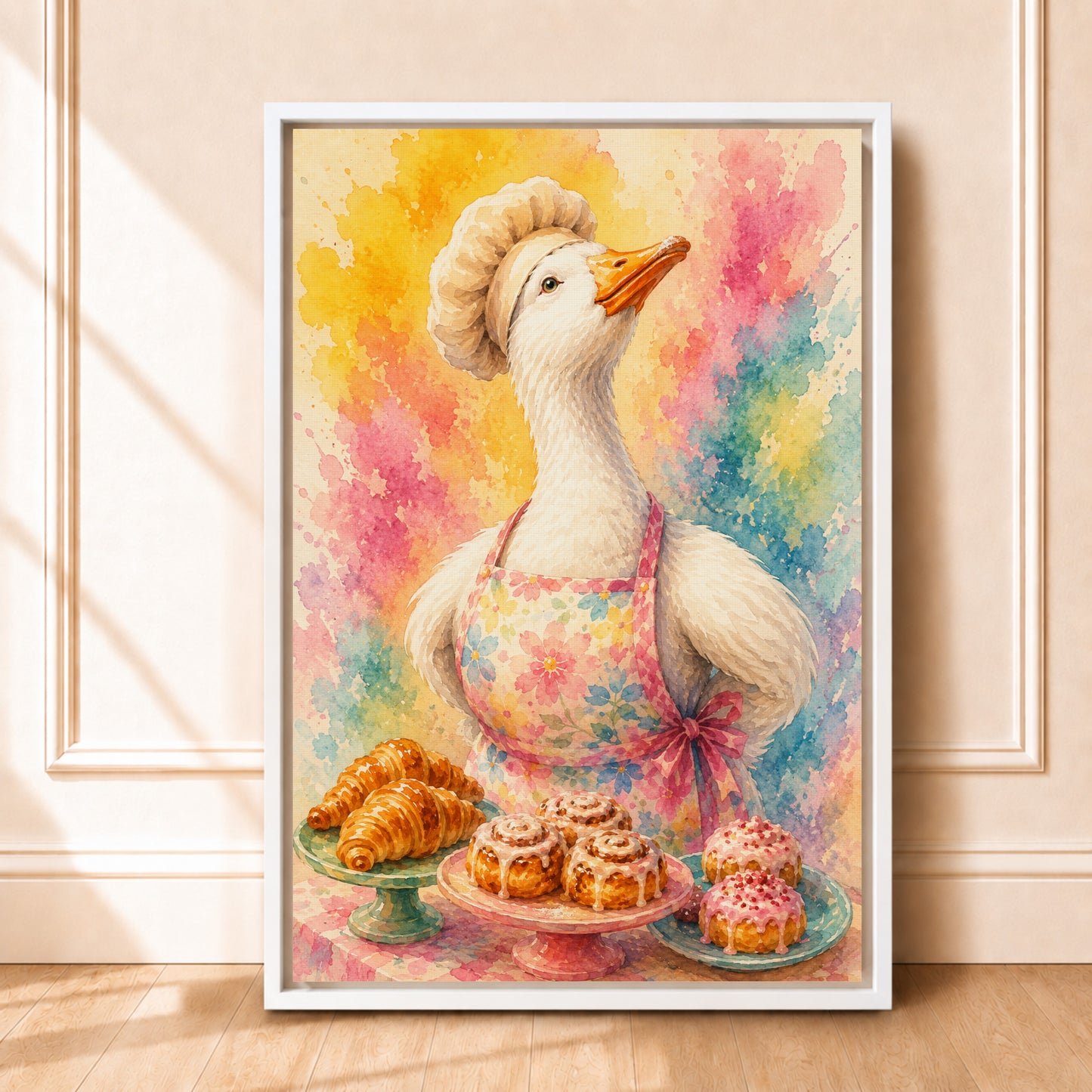 Goose Painting | Framed Bakery Art Print Canvas