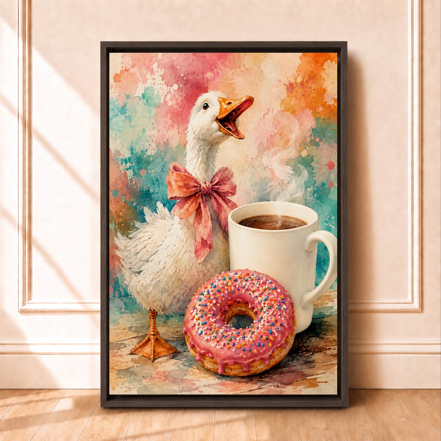 Goose Painting | Framed Coffee Bar Wall Art Canvas
