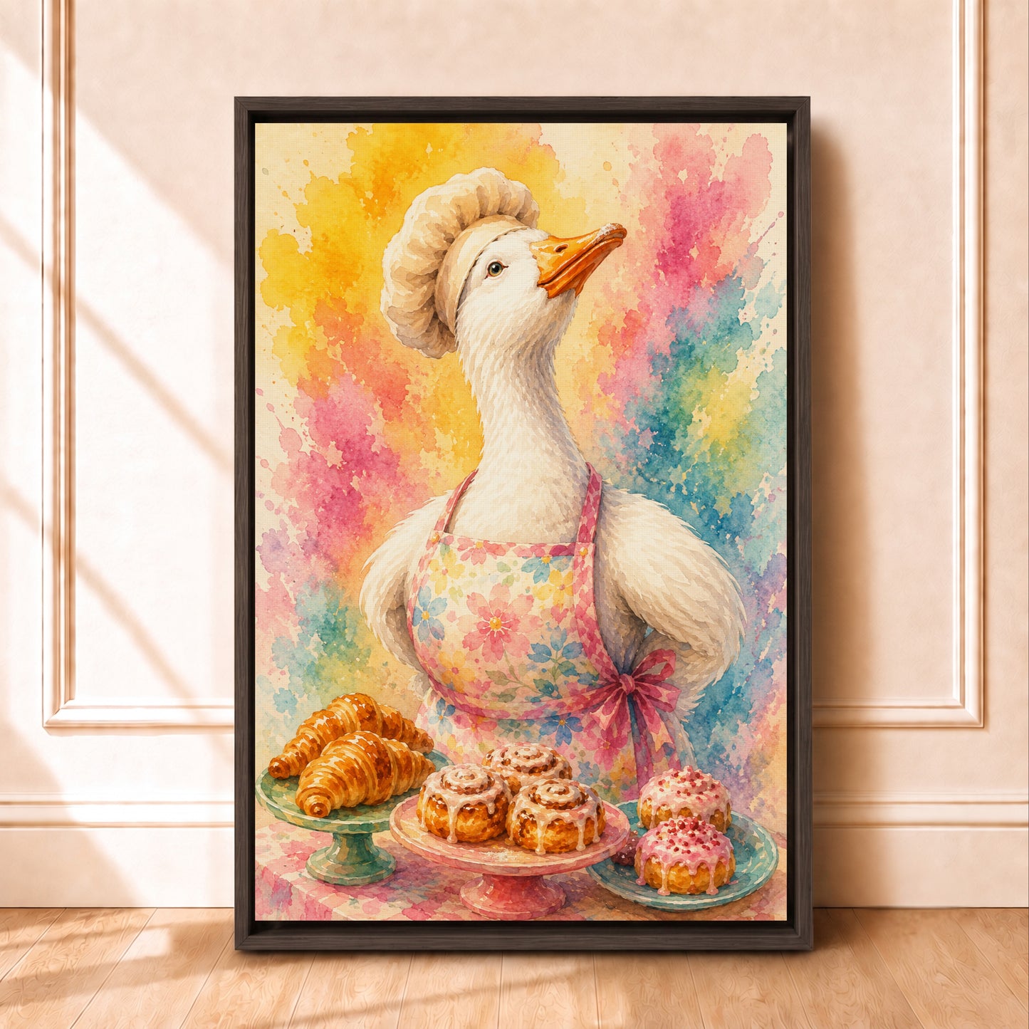 Goose Painting | Framed Bakery Art Print Canvas