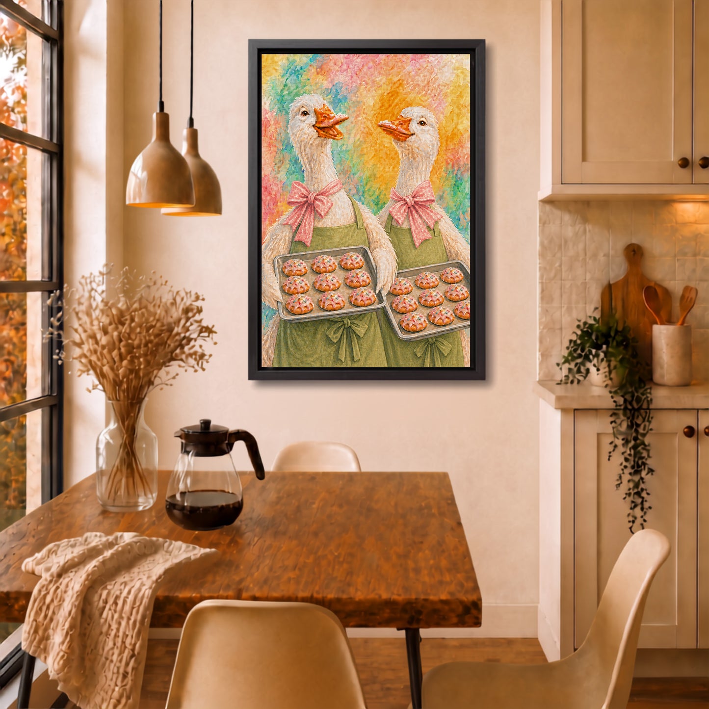 Goose Painting Canvas | Framed Cookie Wall Art