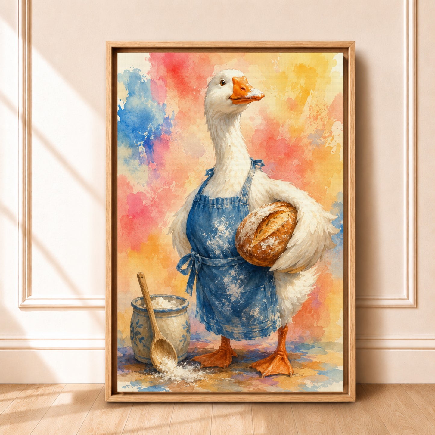 Goose Painting | Framed Kitschy Kitchen Wall Art Canvas