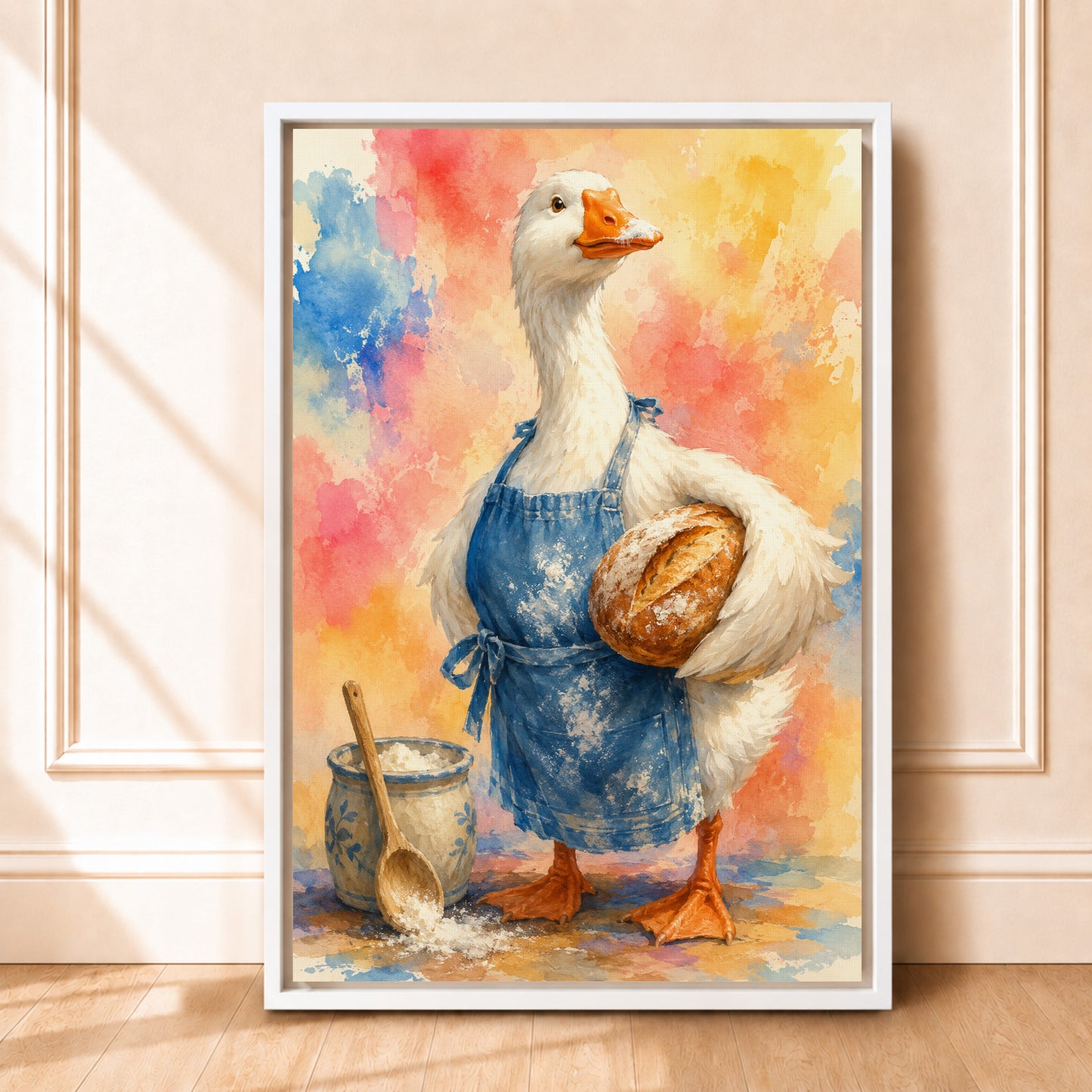 Goose Painting | Framed Kitschy Kitchen Wall Art Canvas