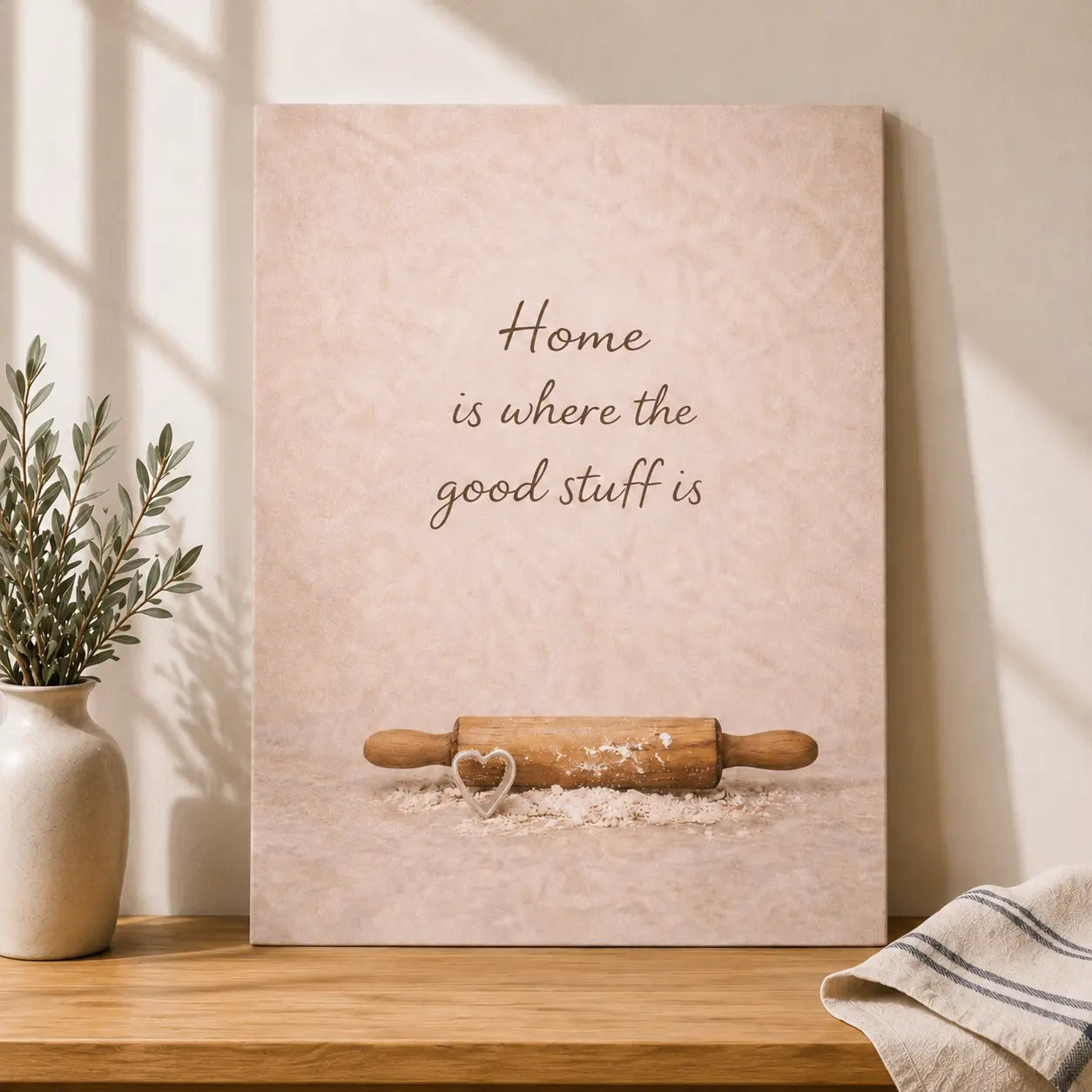 Home Is Where the Good Stuff Is | Kitchen Wall Art Canvas