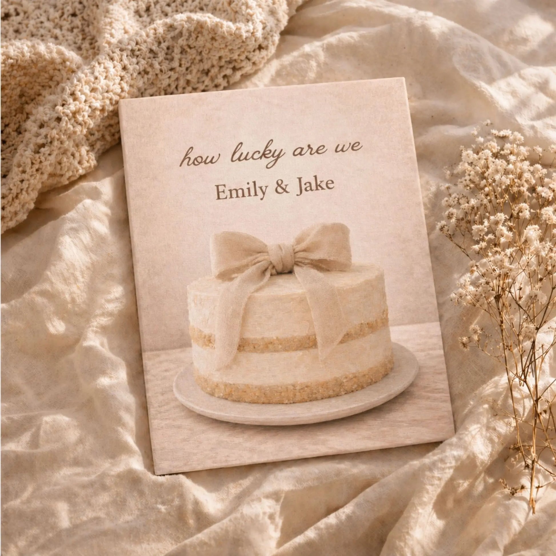How Lucky Are We | Personalized Kitchen Name Wall Art Canvas