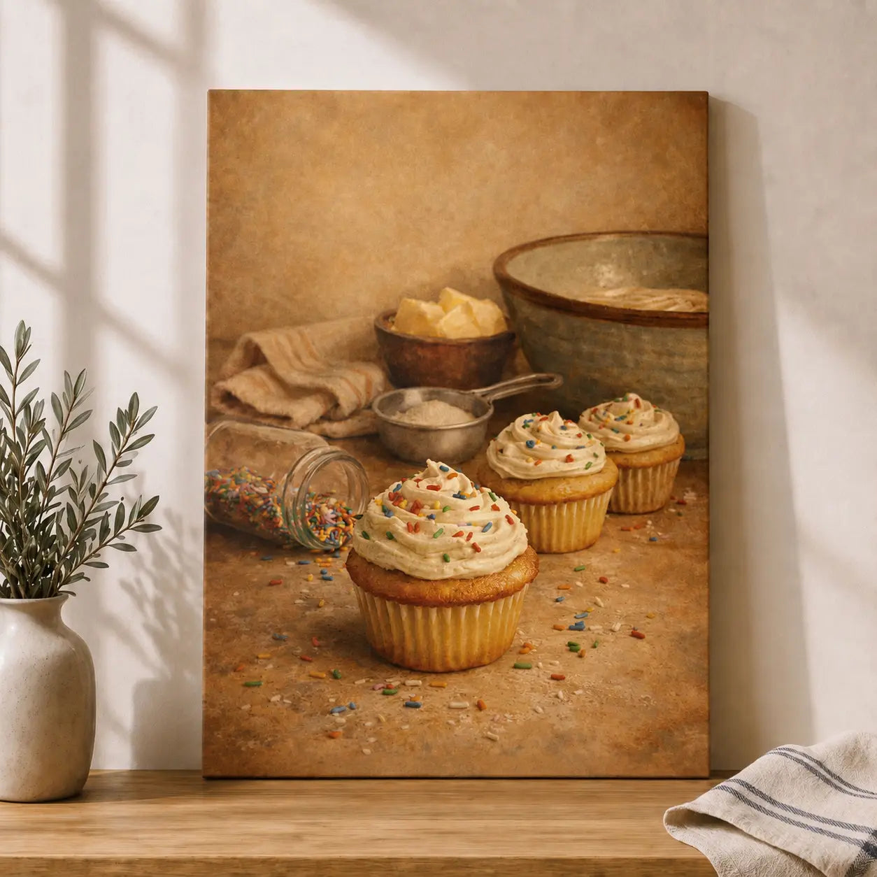 Joy with Sprinkles | Kitchen Wall Art Canvas