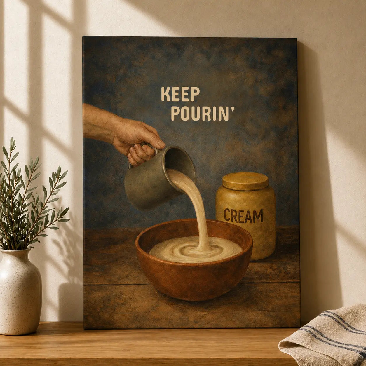 Keep Pourin’ | Kitchen Wall Art Canvas