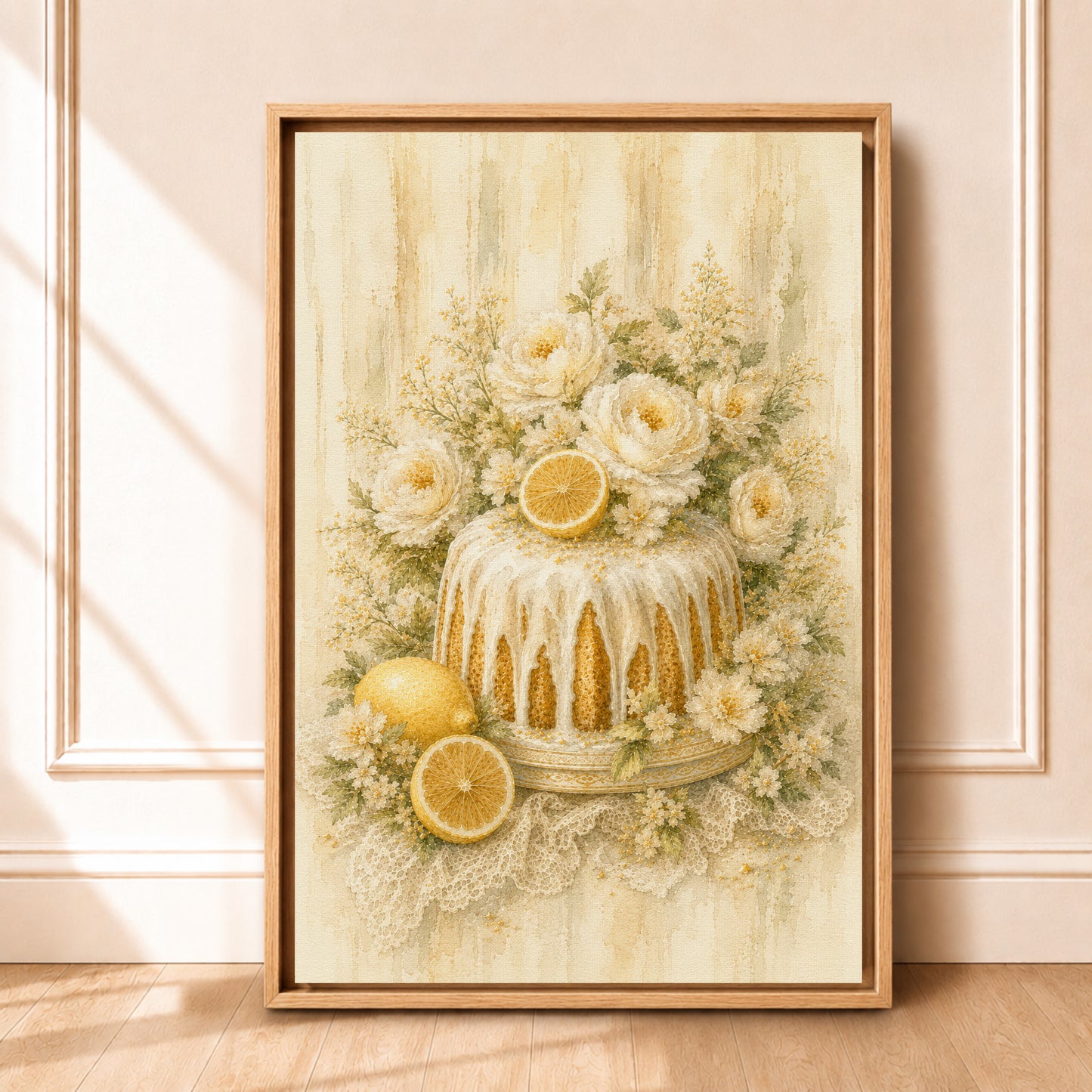 Lemon Cake Wall Art Framed