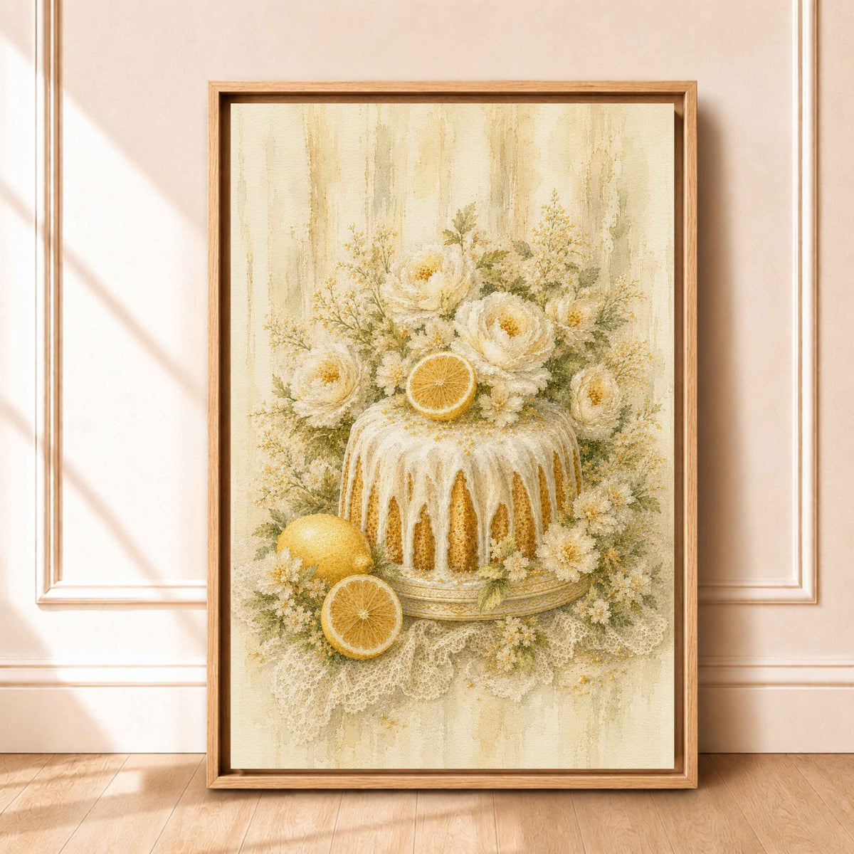 Lemon Cake Wall Art Framed