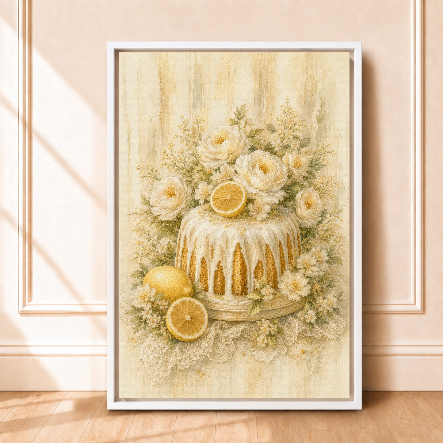 Lemon Cake Wall Art Framed