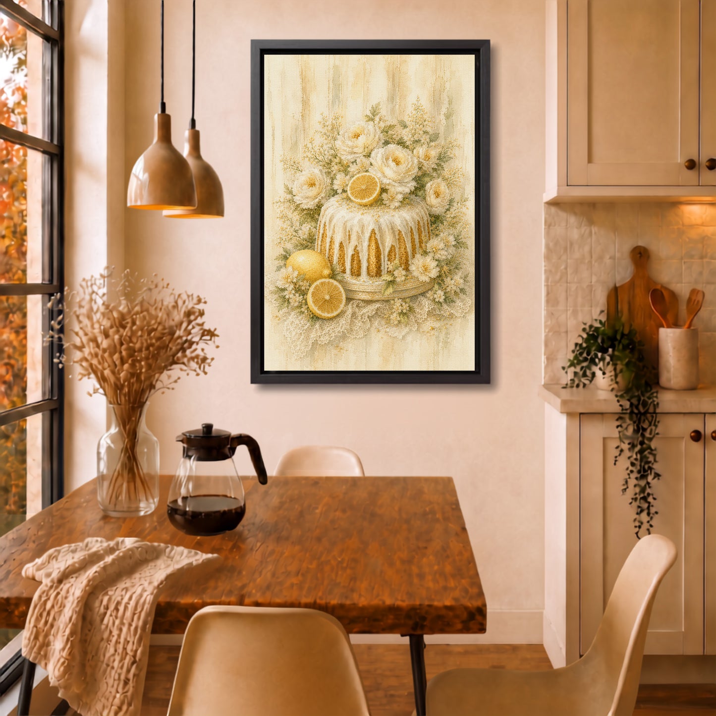 Lemon Cake Wall Art Framed