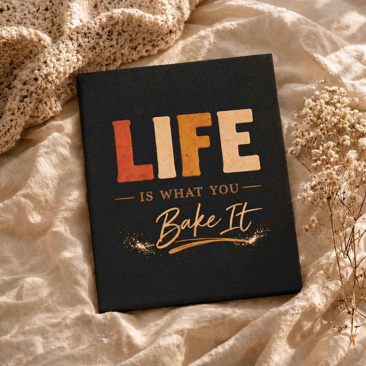 Life Is What You Bake It | Kitchen Wall Art Canvas