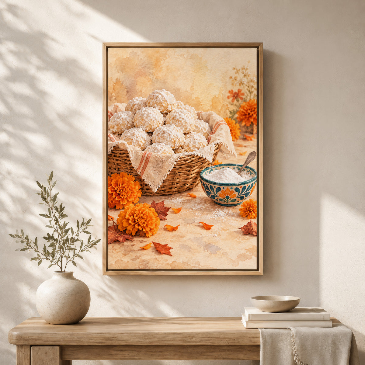 Mexican Wall Art Decor | Framed Wedding Cookies Canvas