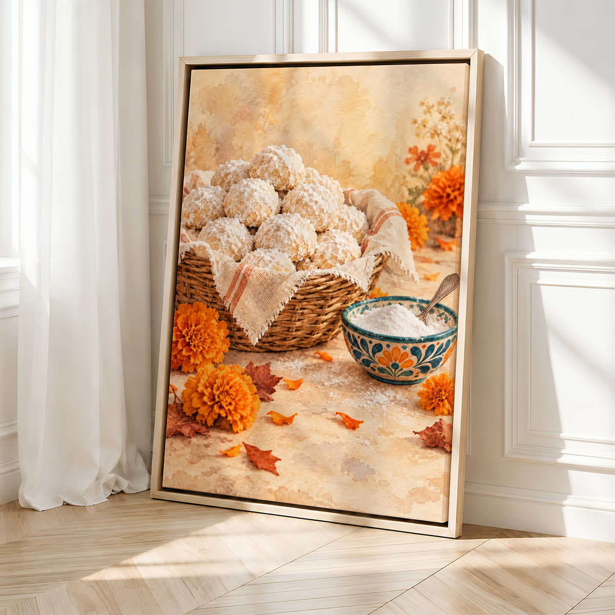 Mexican Wall Art Decor | Framed Wedding Cookies Canvas