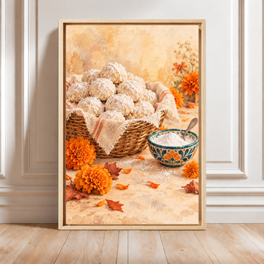 Mexican Wall Art Decor | Framed Wedding Cookies Canvas
